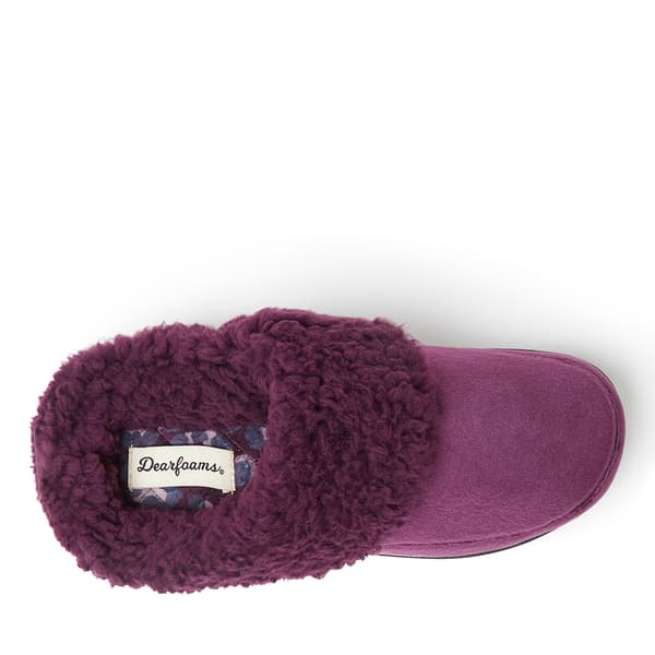 Womens Dearfoams&#174; Holly Velour Slip-On Clog Slippers