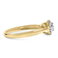 Haus of Brilliance Gold Plated Diamond Heart Engagement Ring - image 2