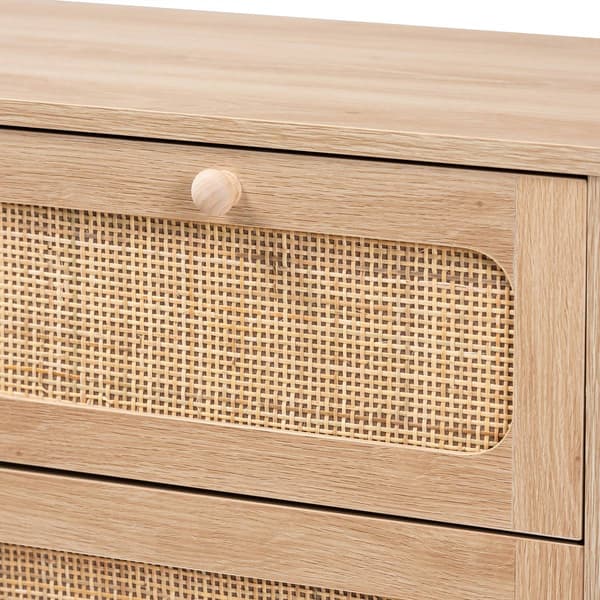 Baxton Studio Elsbeth Oak Brown Wood 5-Drawer Storage Cabinet