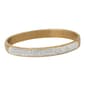 Stainless Steel Clear Crystal Bangle Yellow Bracelet - image 1