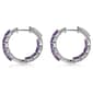 Gemstone Classics™ 4x3mm Oval Amethyst Inside Out Hoop Earrings - image 2