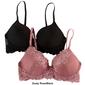 Juniors Ava Rose 2pk. Allover Galloon Lace Push Up Bra 502960EBV - image 2