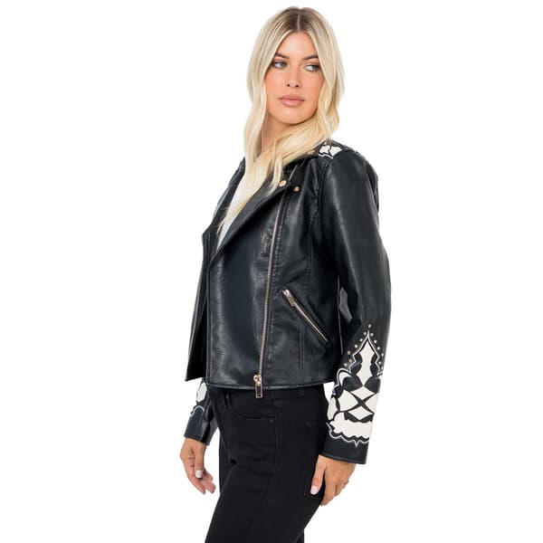 Juniors Stoosh Vegan Leather Moto Jacket