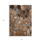 HomeRoots Chocolate Terracotta & Ivory Abstract Area Rug - image 3