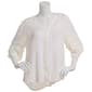 Womens French Laundry Puffed Elbow Sleeve Button Front Blouse - image 1