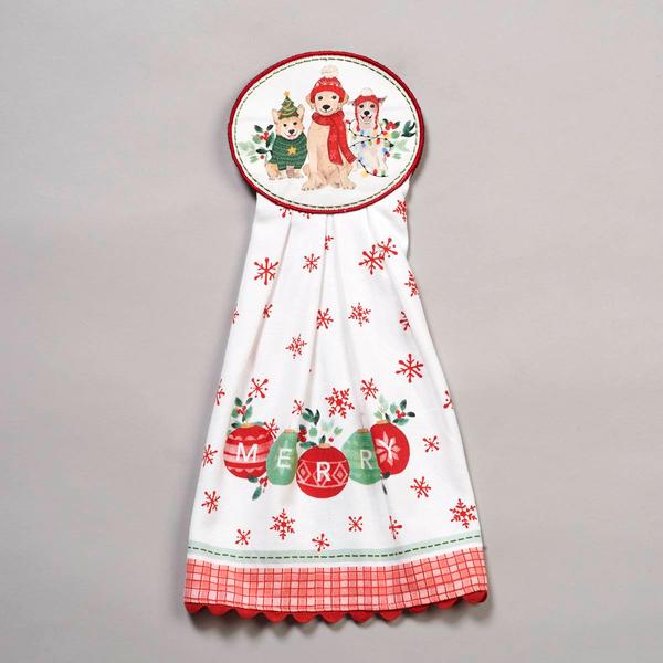 Kay Dee Santa Paws Hang Ups Kitchen Towel - image 