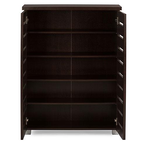 Baxton Studio Adalwin 2 Door Shoe Storage Cabinet