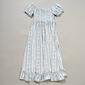 Girls &#40;7-16&#41; No Comment Short Sleeve Smock Floral Stripe Dress - image 1