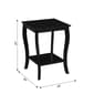 Convenience Concepts American Heritage Square End Table w/ Shelf - image 5
