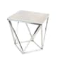 9th & Pike® Silver Marble and Stainless Steel Modern Accent Table - image 3