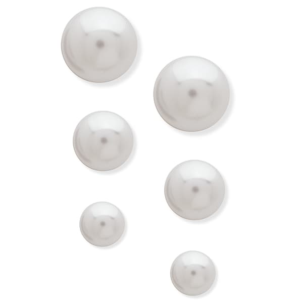 You're Invited Silver-Tone Pearl Trio Earrings - image 
