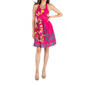 Womens 24/7 Comfort Apparel Floral Beaded Halter A-Line Dress - image 1