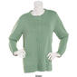 Womens Linda Matthews Long Sleeve Solid Button Front Cardigan - image 4