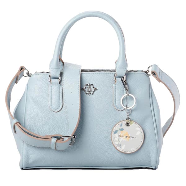 Nanette Lepore Brody Triple Section Satchel w/ Mirror Keychain - image 