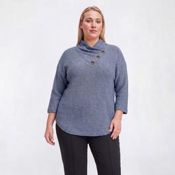 Plus Size Robert Louis 3/4 Drop Shoulder Sleeve Sweater
