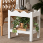 bali & pari Sebastian Grasscloth Scalloped End Table - image 7