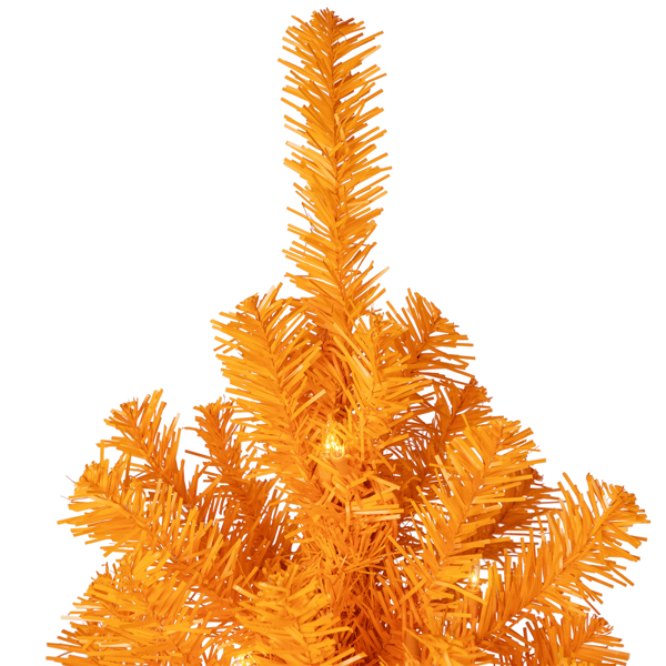 Northlight 7ft. Pre-Lit Orange Artificial Pine Christmas Tree