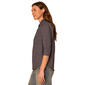 Womens Democracy 3/4 Sleeve Ruffle Neck Plaid Blouse - image 3