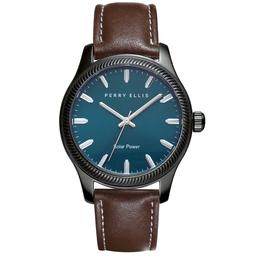 Mens Perry Ellis Gunmetal-Tone Solar Strap Watch - PES0015GU.UK