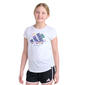 Girls (7-16) adidas(R) Short Sleeve Cap Sleeve Cotton Tee - image 1