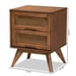 Baxton Studio Barrett Walnut Brown Wood 2-Drawer Nightstand - image 10
