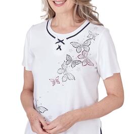 Petites Alfred Dunner All American Butterfly Heart Set Top