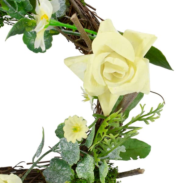 Northlight Seasonal Mini Rose and Foliage Spring Wreath