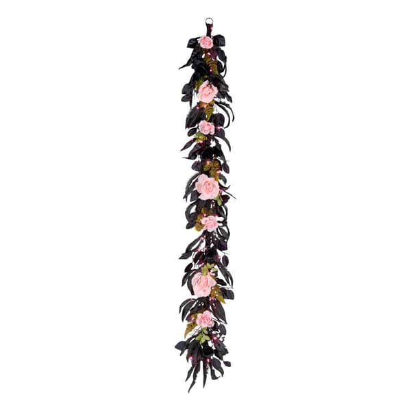 National Tree 6ft Artificial Cute and Creep Halloween LED Garland - image 