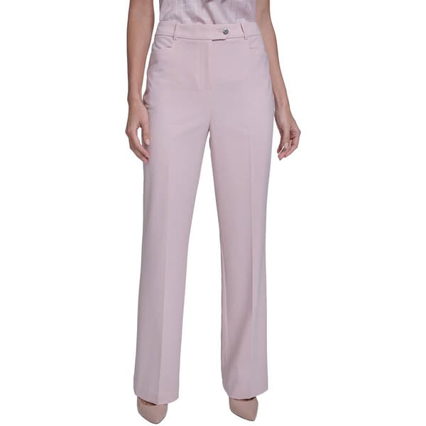 Petite Calvin Klein Tab Button Straight Leg Dress Pants - image 