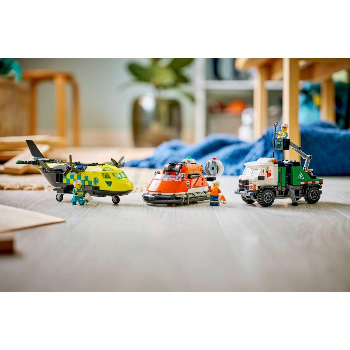 LEGO® City Airplane Service Truck & Hovercraft Building Kit
