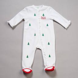 Baby Girl (3-9M) Little Me(R) Merry Trees First Christmas Footie