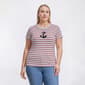 Plus Size Hasting & Smith Short Sleeve Anchor Stripe Tee - image 1