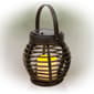 Alpine Solar Dark Brown LED Candle Lantern w/ Shepherd''s Hook - image 2