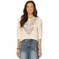 Petite Democracy Blouson Sleeve Floral Embroidery Blouse - image 1