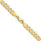 Gold Plated over Sterling Silver Beveled Curb Chain Necklace - image 3