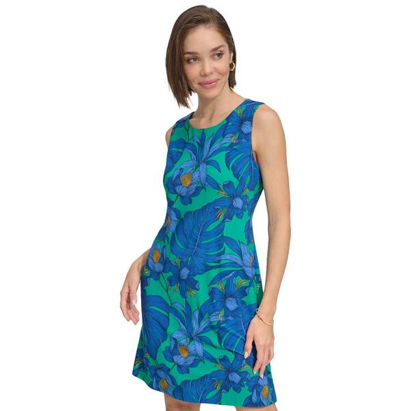 Womens Tommy Hilfiger Sleeveless Floral Leaf Shift Dress - image 