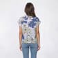 Womens da-sh Short Sleeve Italian Gauze Floral Blouse - image 2