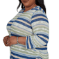 Plus Size Alfred Dunner Indigo Girls Splice Stripe Sweater - image 5