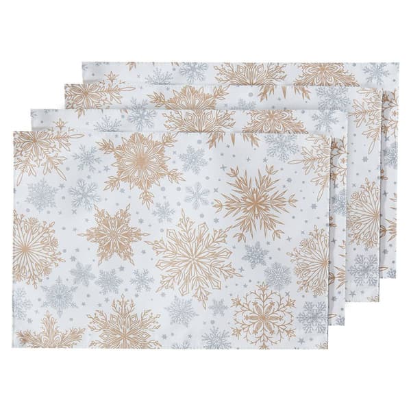 Avanti Snowflakes Holiday Placemats - Set of 4