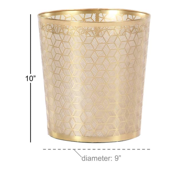 9th & Pike® Glam Round Metal Waste Basket