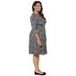 Plus Size Sami & Jo 3/4 Sleeve V-Neck Seamed Dress - image 4
