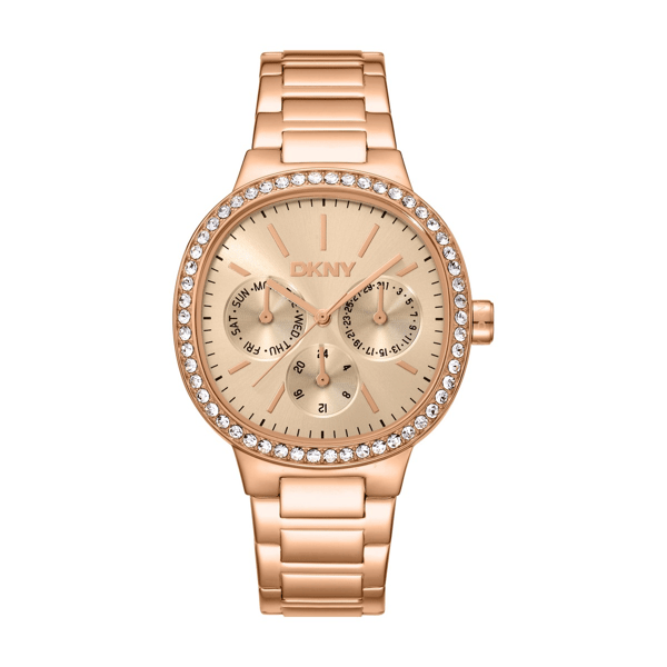Womens DKNY Rose Gold Multifunction Watch-DK1L084M0075