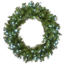 National Tree Pre-Lit 30in. Norwood Fir Wreath with Memory-Shape&#40;R&#41;