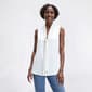 Petite Kasper Sleeveless Heat Set Tie Front Blouse - image 1