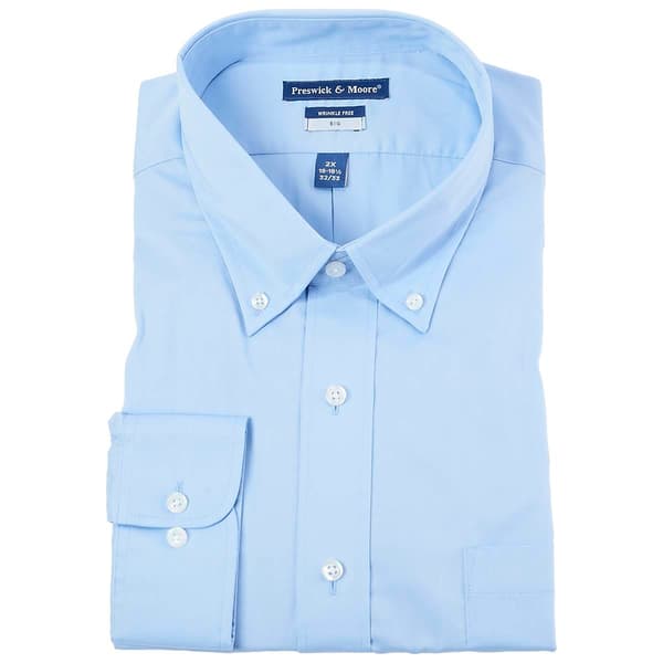 Mens Big & Tall Preswick & Moore Wrinkle Free Dress Shirt - Della - image 
