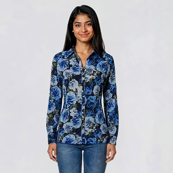 Juniors A. Byer Floral Blouse - image 