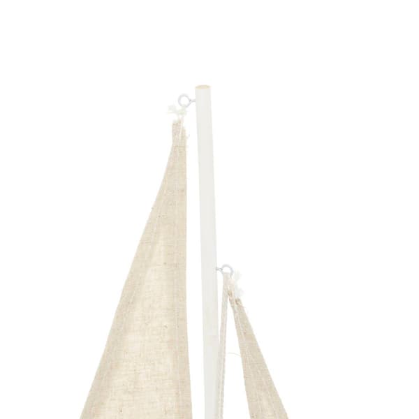 9th & Pike&#174; Brown Wood Coastal Sail Boat Sculpture
