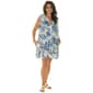 Plus Size J Valdi Botanical Sleeveless Zip Front Cover Up - image 2