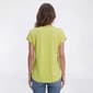 Womens Love Scarlet Short Grommet Sleeve Solid Blouse - image 2