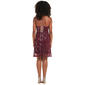 Juniors Crystal Doll Flower Sequin Mesh Contour Cross Back Dress - image 3